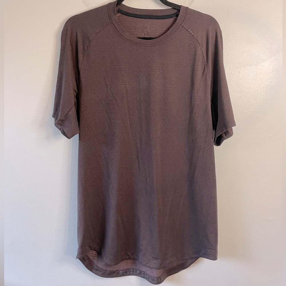 Lululemon Men's Drysense Short Sleeve Black/Briar Rose Size Large